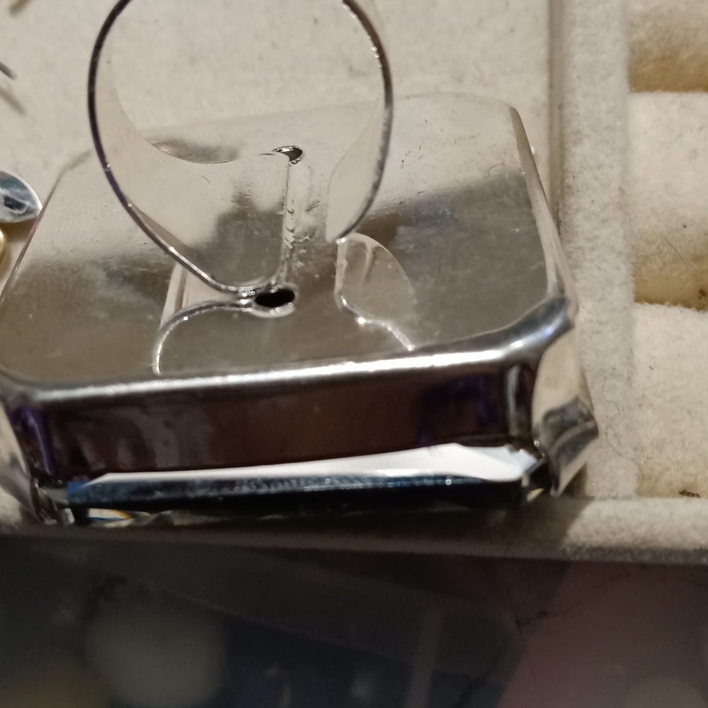 Multicolor Gemstone Adjustable Ring - image 4